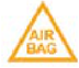 Airbag'ler gösterge lambası Uyarısı simgesi