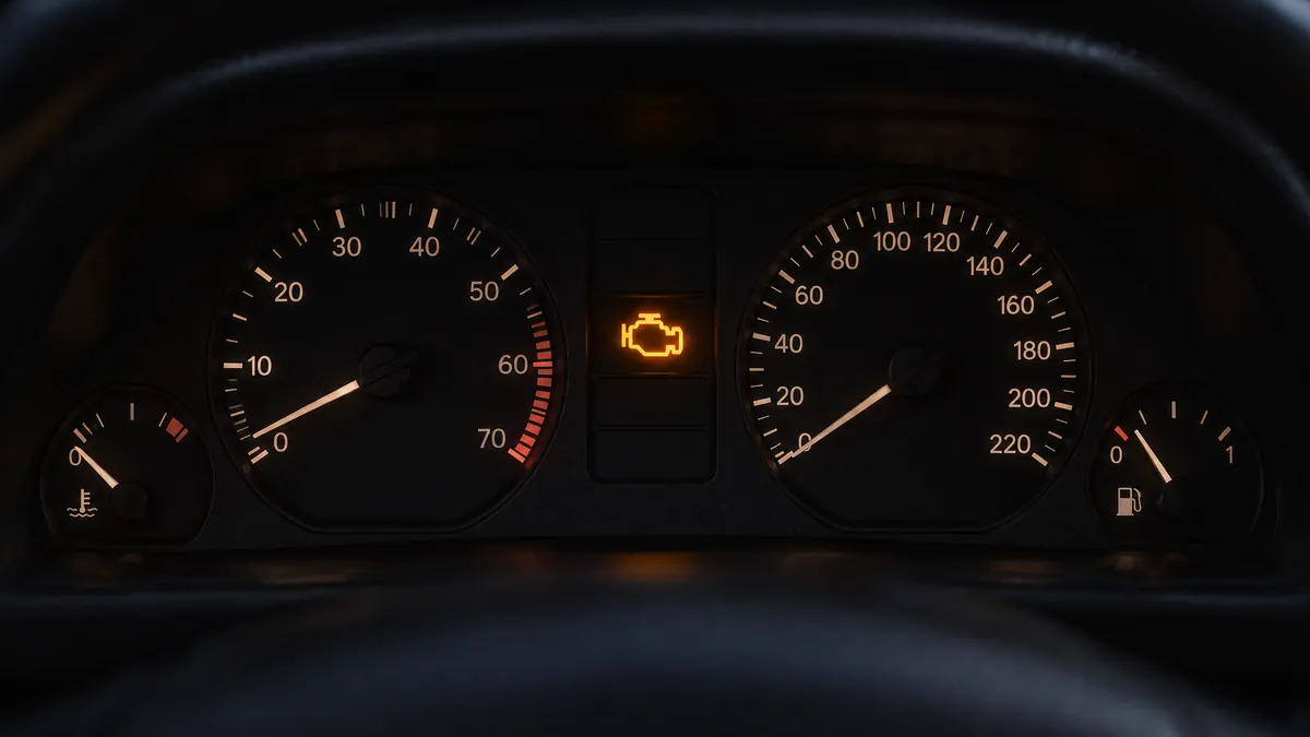 Peugeot 306 gösterge panelinde yanan turuncu motor arıza lambası