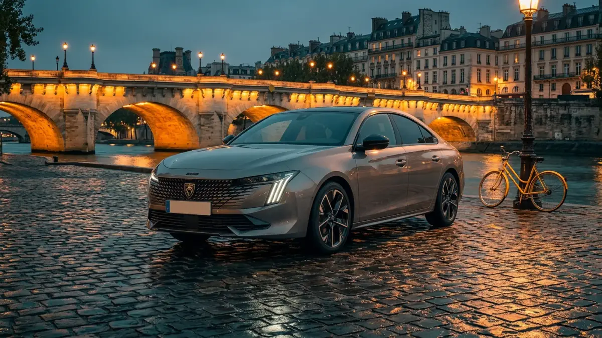 Peugeot 508 Fastback, Paris'te Seine Nehri kıyısında gece